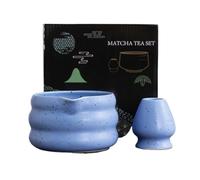 Set à Matcha Ensemble De 2 Bols À Matcha, Service Thé, Outil Professionnel For, Support Traditionnel For Fouet(Blue)