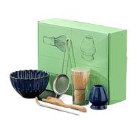 Set à Matcha Ensemble de 6 pièces for thé matcha, fouet, cuillère à café, bol en céramique, accessoires for la préparation du(Style 1)