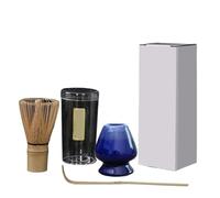 Set à Matcha Lot De 3 Pinceaux À Thé, Support For Mélanger Le Matcha, Outils Commande, Cuillères, Porte-pinceaux(Kiln to Blue)