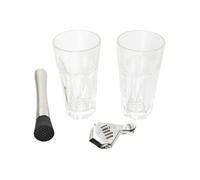 COOK CONCEPT - KV7346 - Set à Mojito 4 Pièces Art de la Table, Boisson, Apéro, Cocktail, Bière, Jus, Apéritif, Alcool, Liqueur