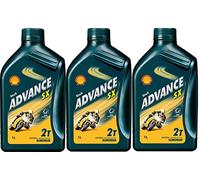Set à Partir De 3 Huile Advance SX2 Scooter Lubrifiant Minérale 1L 2T pour Motos Moteur