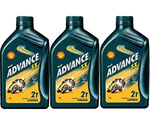 Set à Partir De 3 Huile Advance SX2 Scooter Lubrifiant Minérale 1L 2T pour Motos Moteur
