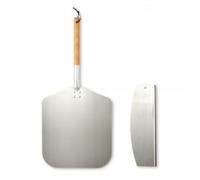 Livoo - Set à pizza MES149 - pelle à pizza, couteau 2 en 1, Gris