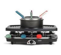 Set à raclette grill et fondue + 8 poelons + 6 fourchettes - pour 8 personnes DOC233