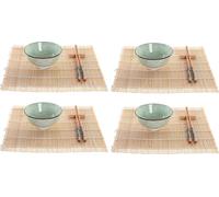 Set à sushi DKD Home Decor 14,5 x 14,5 x 35 cm Faïence Orientale (16 pièces)