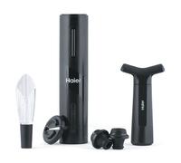 Haier Set de Sommelier - Comprenant un Ouvre-Bouteille Electrique Rechargeable - un Aérateur de vin et un bec Verseur Anti-Gouttes - un Coupe-Capsule - une Pompe à Vide - 2 Bouchons avec la date