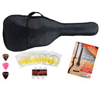 Set Accessoire Guitare Acoustique Folk Housse Etui Plectres Corde Accordeur Pipe