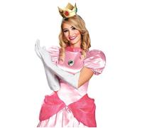 DISGUISE Super Mario 13375 Ensemble de déguisement Princesse Peach pour Fille Blanc Taille Unique