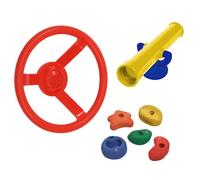 Set accessoires Basic WICKEY pour tour de jeu - Volant, télescope & 5 prises - extérieur
