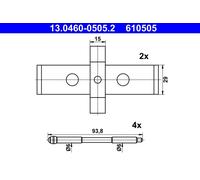 Set Accessoires, Disque Frein Axial Avant pour Land Rover Range Rover