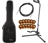 Set Accessoires Housse pour Basse avec Sangle Câble Stand Support Plectres