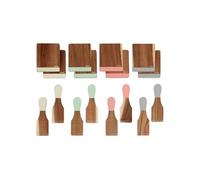 Set accessoires pour raclette, finition bois, 8 pièces, couteaux & spatules