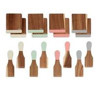Set accessoires pour raclette Livoo, finition bois, 8 pièces, couteaux & spatules