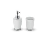 SET ACCESSORI LAVABO DA APPOGGIO IN CERAMICA BIANCA LILLY