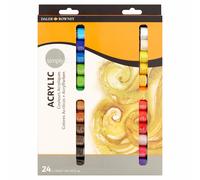Daler Rowney Peinture acrylique Simply 24 tubes de 12 ml couleurs assorties
