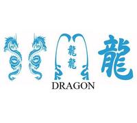 Set Adhesifs -Element Dragon- Bleu - Promo Adn - Car Deco