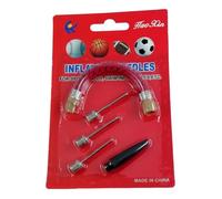Set Aiguille pour Pompe à Ballon - 5pcs - 3 Embouts - 1 Câble - 1 Support