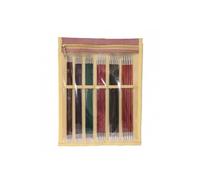 KnitPro KP29311 Nova Aiguilles Tricoter Royale Double Extrémité, Bouleau/en Laiton, Multicolore, 15 cm, Lot de 5, 20 x 4 x 30 cm
