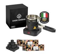Set Allume-Charbon Électrique Dark Shisha 600W avec Panier + 2 kg Charbon Cocobration 27 mm pour Narguilé | Allumage Rapide 7-8 Min | Jusqu’à 10 Charbons | Design Compact + Sécurisé