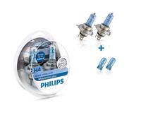 Set Ampoules Philips Lampe Philips Ultra 4200k 12v H4 60/55W + Paire Lampes T10