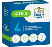 Set Anti Ronflement Nasal-4 Écarteur Nasal Anti Ronflement Souple-4 Dilatateur Nasal Anti Ronflement-1 Pince Nez Anti Ronflement-30x Bandelettes Nasales Anti Ronflement