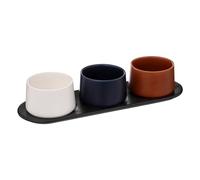 Set Apéritif 3 Ramequins & 1 Plateau en Céramique - Secret de Gourmet