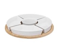 Set Apéritif 6 Pièces ""Bambou"" 27cm Blanc