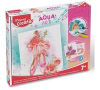 Set aquarelle - MAPED Creativ - AQUA ART ""DANCE"" - Gabarits métallisés - 10 crayons aquarellables