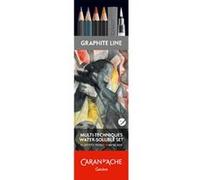 Set aquarelle Multitechniques - assortiment 13 pièces FSC - Caran d'Ache Noir G