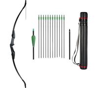 Set arc et flèches Recurve, pour droitiers et gauchers, pour le tir et les jeux de chasse, arc de 20 livres 12 flèches Q