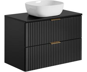 Set armoire Comad Adel Black ADEL BLACK 82-80-B-2S, lavabo Comad Smile UM-6252SMILE40DP, ADEL BLACK 89-80-B