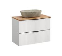 Set armoire Comad Adel White ADEL WHITE 82-80-B-2S, lavabo Comad Anna UN-ANNA-MY1, NATURE WOTAN 89-80-46 M