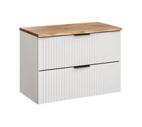 Set armoire Comad Adel White ADEL WHITE 82-80-B-2S, plan de travail suspendu Comad Nature Wotan NATURE WOTAN 89-80-46 M