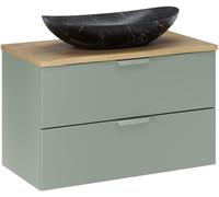 Set armoire Comad Aster Green ASTER GREEN 82-80-46-2S, lavabo Comad Lena UN-LENA-MB2, CREMONA 89-80-46 M
