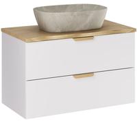 Set armoire Comad Aster White ASTER WHITE 82-80-46-2S, lavabo Comad Anna UN-ANNA-MY1, NATURE CREMONA 89-80-46 M
