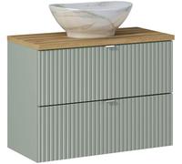 Set armoire Comad Line Reed Green LINE REED GREEN D 82-80-2S, lavabo Comad Pati UN-PATI-MW3, NOVA OAK A 89-80