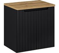 Set armoire Comad Nova Black NOVA BLACK D2 82-60-2D, plan de travail Comad Nova Oak NOVA OAK A 89-60