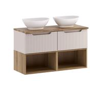 Set armoire Comad Nova Cashmere NOVA CASHMERE 82-50-40-1S, plan de travail suspendu Comad Nature Coast Evoke NATURE COAST EVOKE 89-100-40 M, COAST EVOKE UN 81-50-29, UN-LOLA-GW