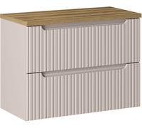 Set armoire Comad Nova Cashmere NOVA CASHMERE 82-80-2S, plan de travail Comad Nova Oak NOVA OAK A 89-80