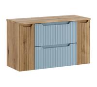 Set armoire Comad Nova Denim NOVA DENIM 82-60-40-2S, plan de travail suspendu Comad Nature Coast Evoke NATURE COAST EVOKE 89-100-40 M, NOVA OAK A 81-20-1D(W81-01A)