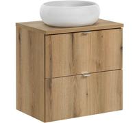 Set armoire Comad Nova Oak NOVA OAK A 82-60-2S, lavabo Comad Wiki UN-WIKI-SW, NOVA OAK A 89-60