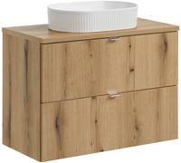 Set armoire Comad Nova Oak NOVA OAK A 82-80-2S, lavabo Comad Beyond BEYOND 5 WHITE ( E-6564 ), NOVA OAK A 89-80