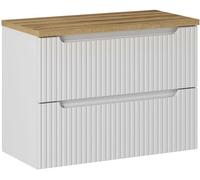 Set armoire Comad Nova White NOVA WHITE 82-80-2S, plan de travail Comad Nova Oak NOVA OAK A 89-80