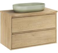 Set armoire Comad Viola VIOLA CREMONA 82-80-46-2S, lavabo Comad River 2 RIVER 2 OLIVE GREEN MATT UN 55 ( E-6594 ), NATURE CREMONA 89-80-46 M