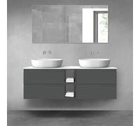 Set armoire Oltens Vernal 60000400, plan de travail suspendu Oltens Vernal 63011000, 60021400