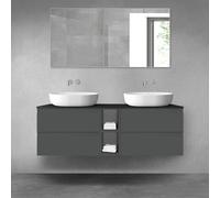 Set armoire Oltens Vernal 60000400, plan de travail suspendu Oltens Vernal 63011300, 60021400