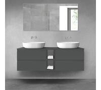 Set armoire Oltens Vernal 60000400, plan de travail suspendu Oltens Vernal 63011400, 60021400