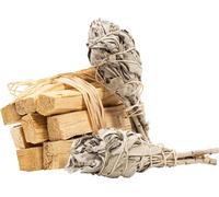 Set Aromantra : 2 x bottes de sauge blanche (15-20 g) & bois de palo santo 100 g - encens pour rituels et purification