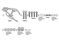 Set Attaque Arrière, GIVI SR8207 pour Coffre Monokey / Case, Guzzi V100