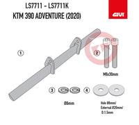 Set Attaques GIVI LS7711 Supports Spots S310/S322 KTM 390 Adventure 2020-2021